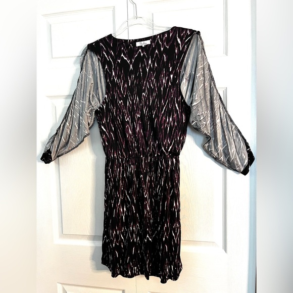 Parker Catalina Dolman Fit Long Sleeve V-neck Mini Dress size Small - Picture 7 of 10